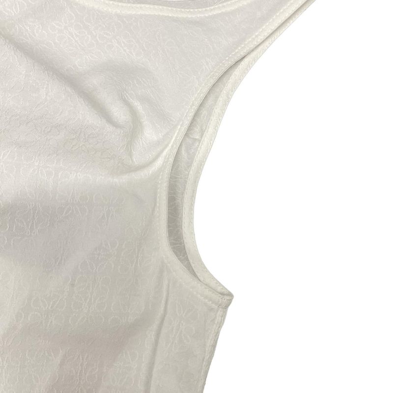 Loewe Dress 36 S White Crew Neck Sleeveless Mini