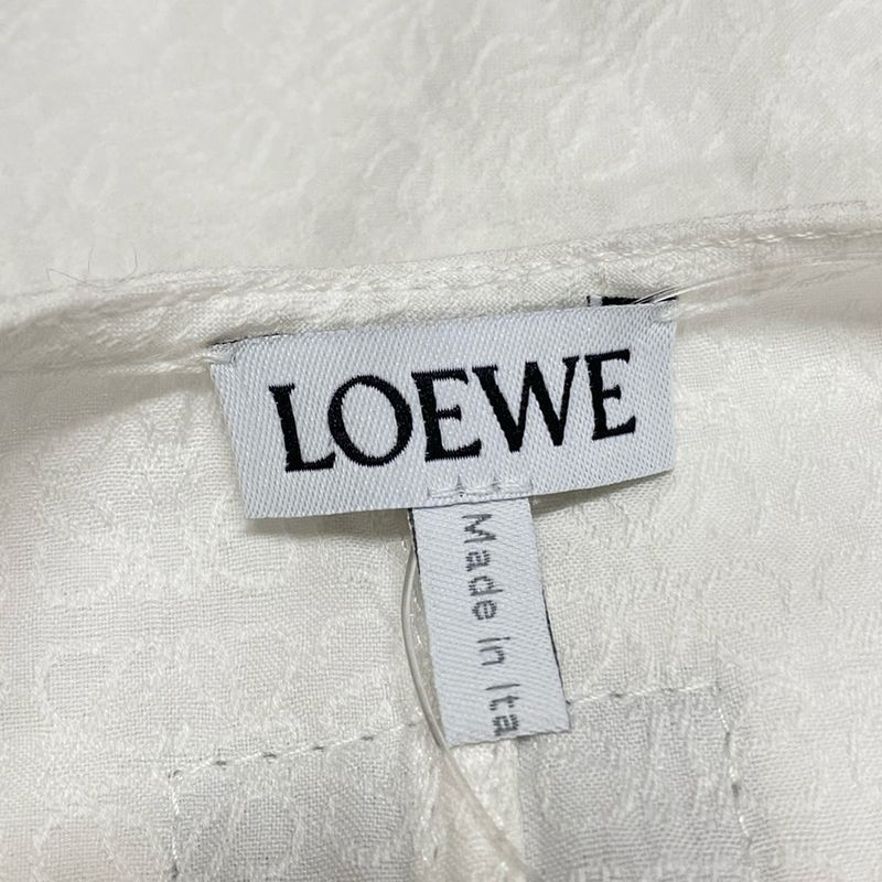 Loewe Dress 36 S White Crew Neck Sleeveless Mini