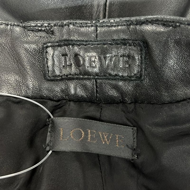 Loewe Pants 40 S Black Full Length Leather