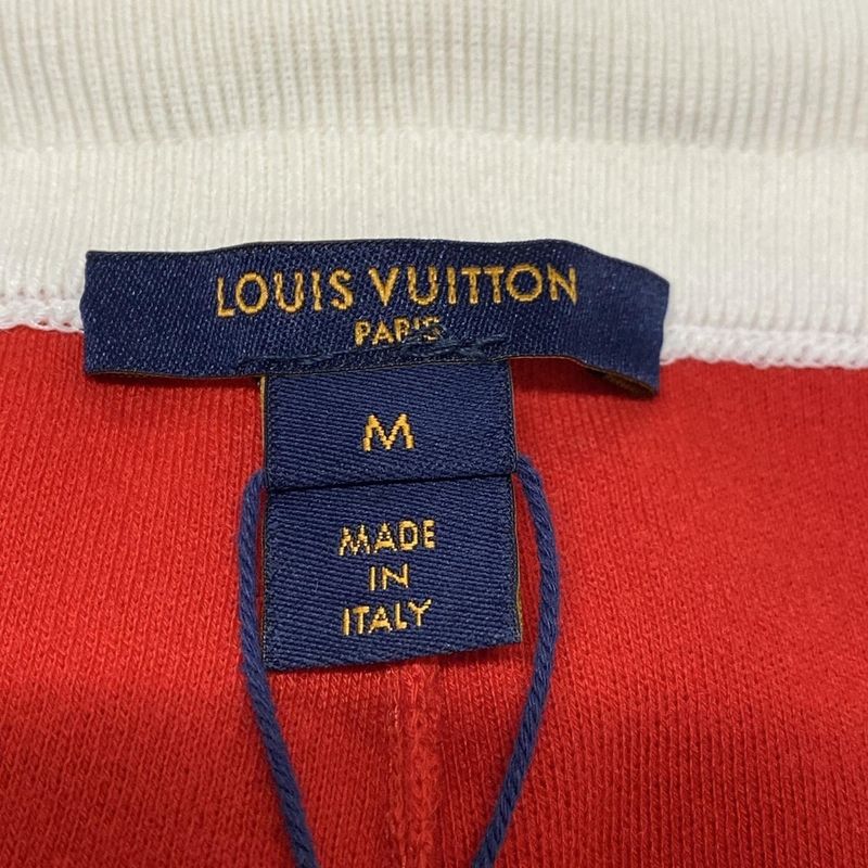 Louis Vuitton Pants M Game on Jogging Red Black Ivory