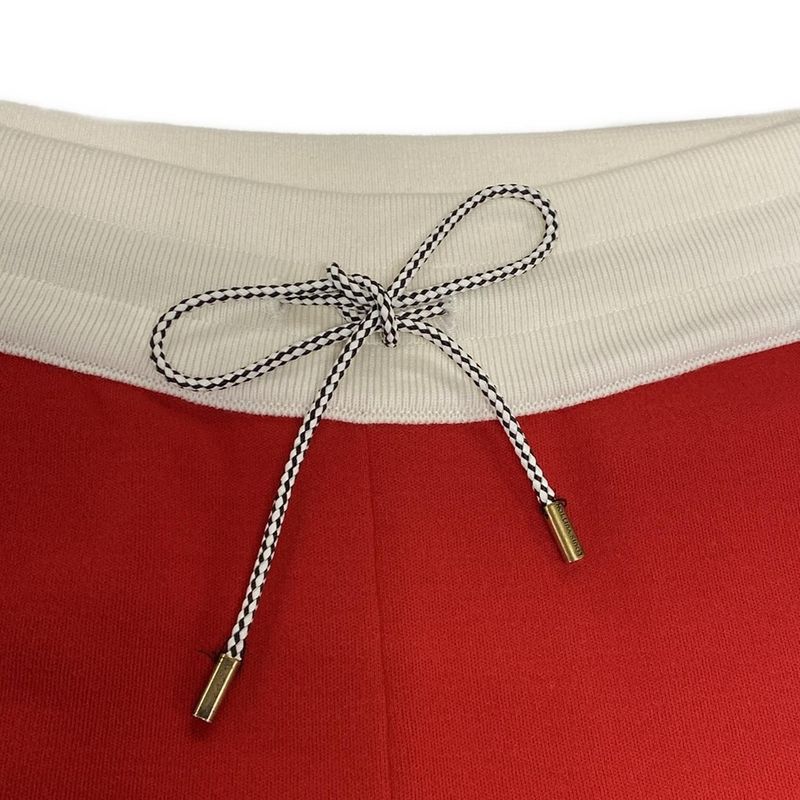 Louis Vuitton Pants M Game on Jogging Red Black Ivory