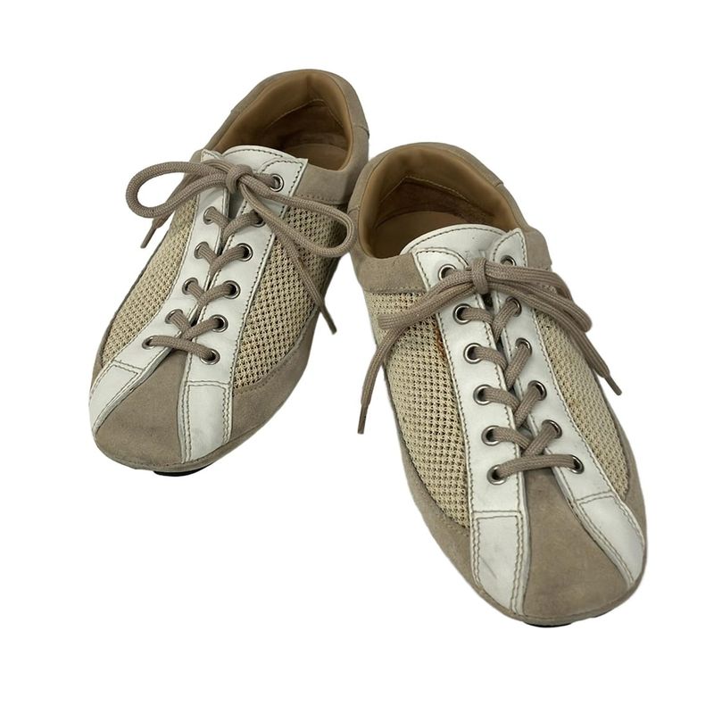 Prada Sneakers 36.5 Beige White Leather