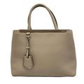Fendi Handbag Petit Tou Jour Grey Leather Greige