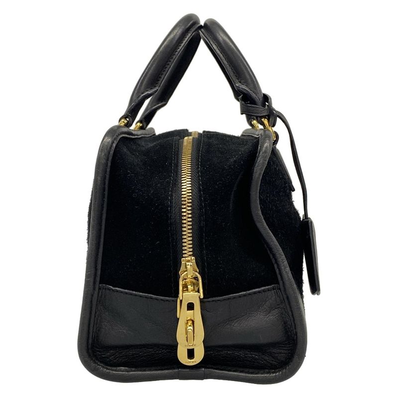 Loewe Handbag Amazona 28 Black Leather