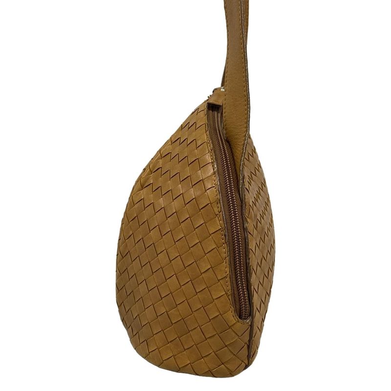 Bottega Veneta Shoulder Bag Intrecciato Brown Leather