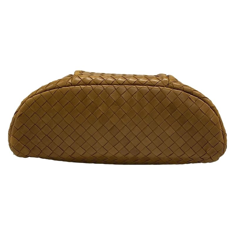 Bottega Veneta Shoulder Bag Intrecciato Brown Leather