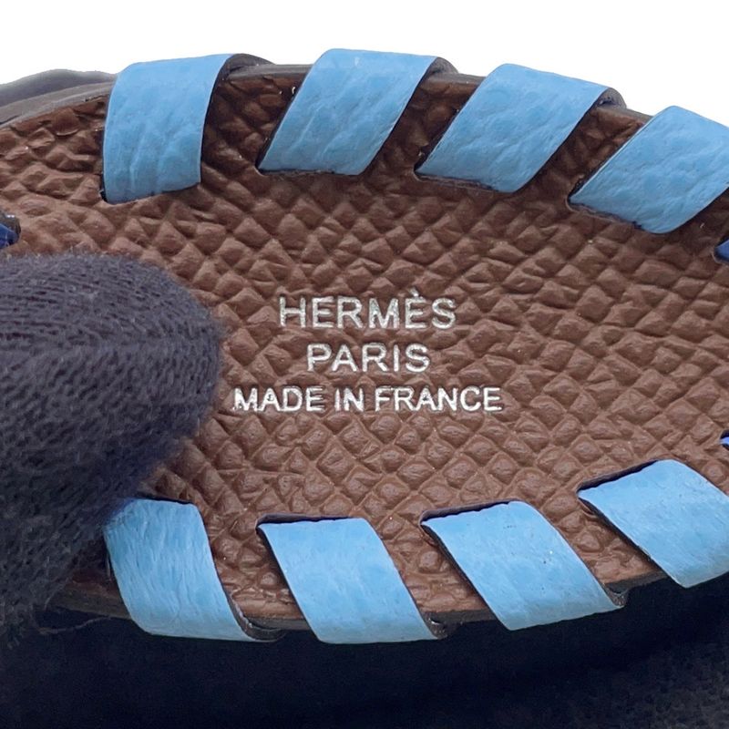 Hermes Bag Charm Cheval Tresse Terre Celeste Epsom Tail Celeste