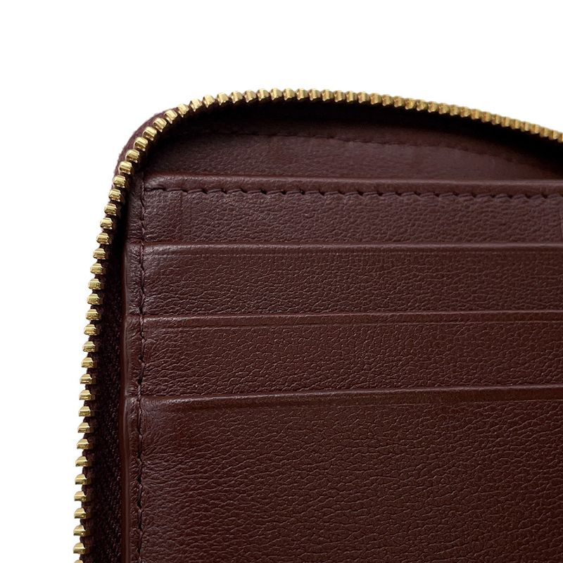 Chanel Bifold Wallet CC Logo Round Zip Compact Grain Gotoskin