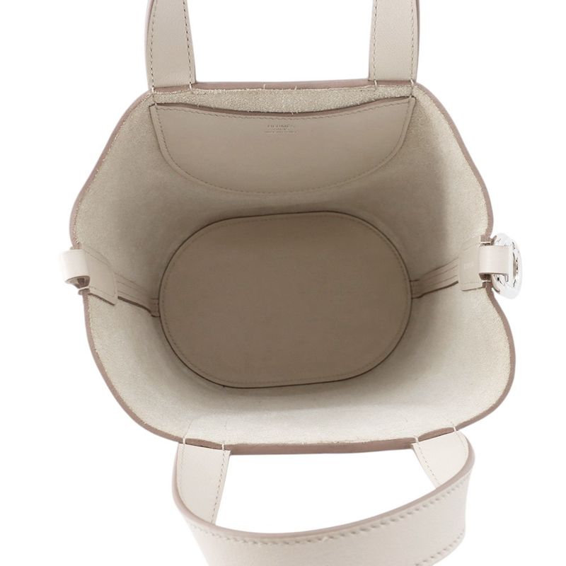 Hermes Tote in the Loop 18 Beton Silver Taurillon Clemence