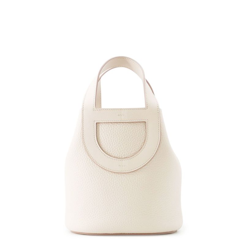 Hermes Tote in the Loop 18 Beton Silver Taurillon Clemence