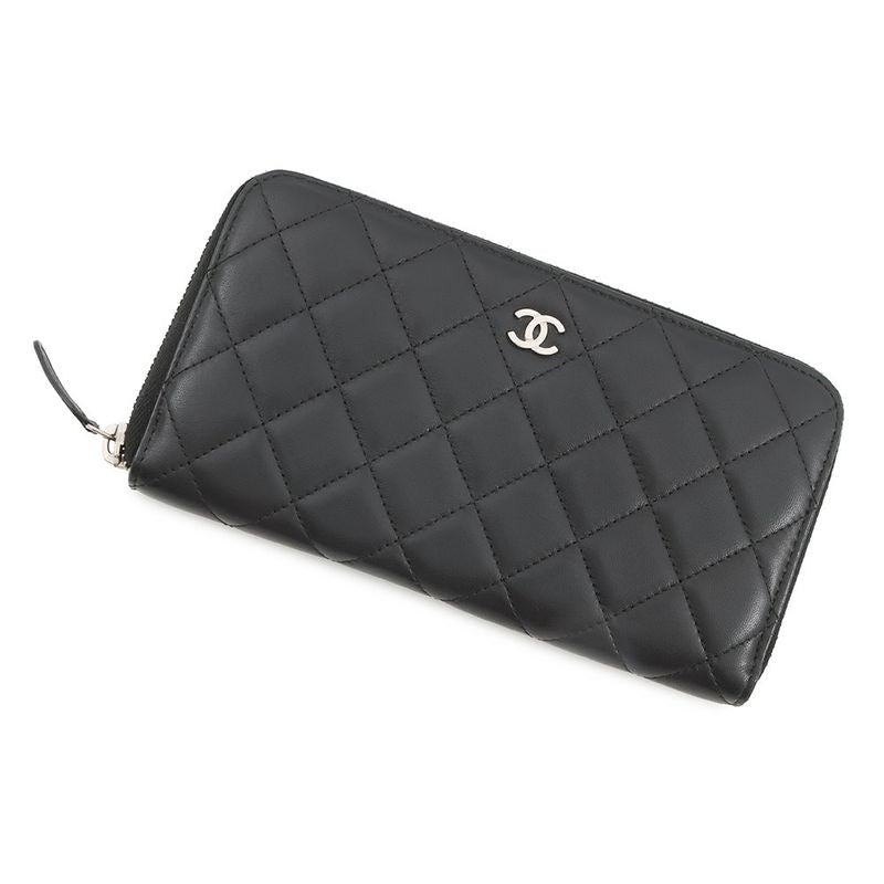 Chanel Wallet Quilted Classic Long Zip CC Logo Lambskin