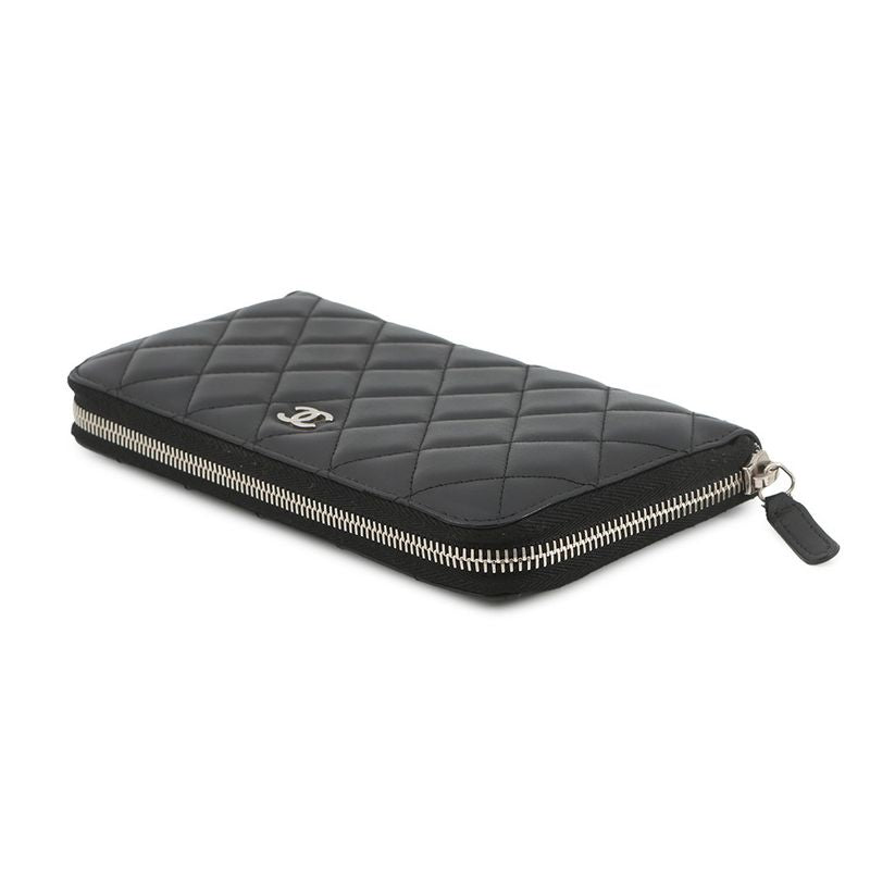 Chanel Wallet Quilted Classic Long Zip CC Logo Lambskin