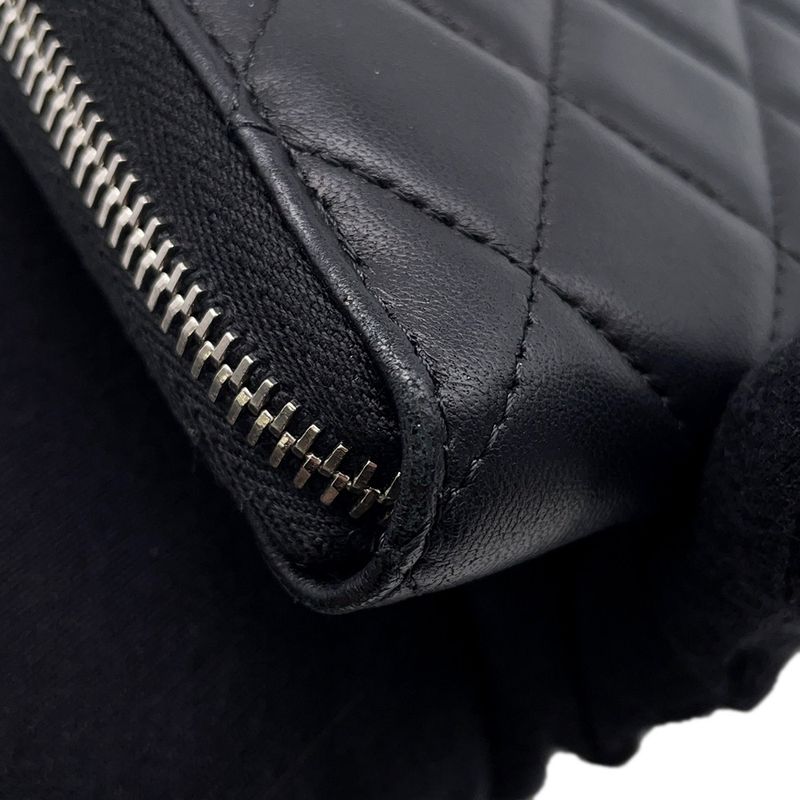 Chanel Wallet Quilted Classic Long Zip CC Logo Lambskin