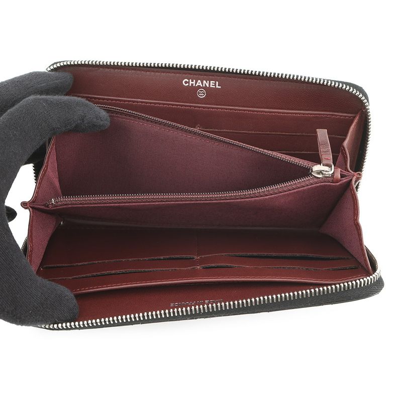 Chanel Wallet Quilted Classic Long Zip CC Logo Lambskin