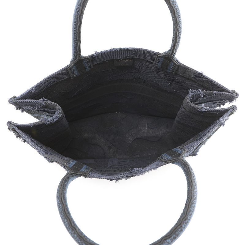 Dior Tote Camouflage Book Canvas Navyblack