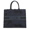 Dior Tote Camouflage Book Canvas Navyblack