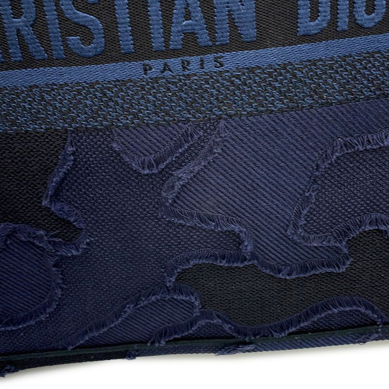 Dior Tote Camouflage Book Canvas Navyblack
