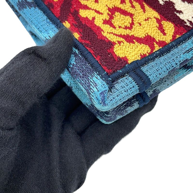 Dior Tote Book Paisley Canvas Navy Multicolor