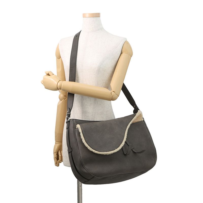 Dior Shoulder Bag Saddle Leather Mouton 2-Way