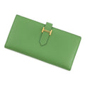 Hermes Wallet Bearn Souffle Vert Yucca Gold Epsom Veil Yucca