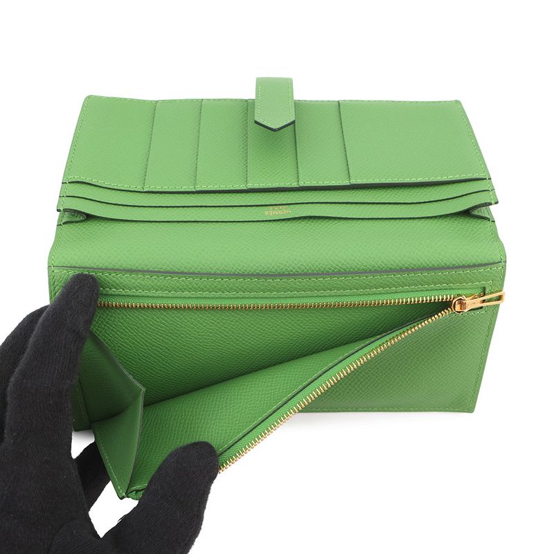 Hermes Wallet Bearn Souffle Vert Yucca Gold Epsom Veil Yucca