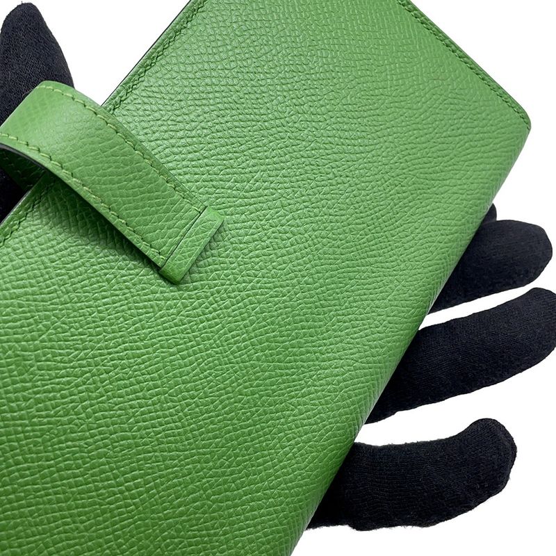 Hermes Wallet Bearn Souffle Vert Yucca Gold Epsom Veil Yucca