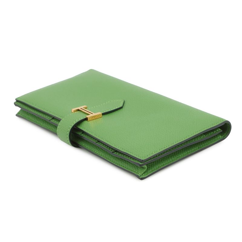 Hermes Wallet Bearn Souffle Vert Yucca Gold Epsom Veil Yucca
