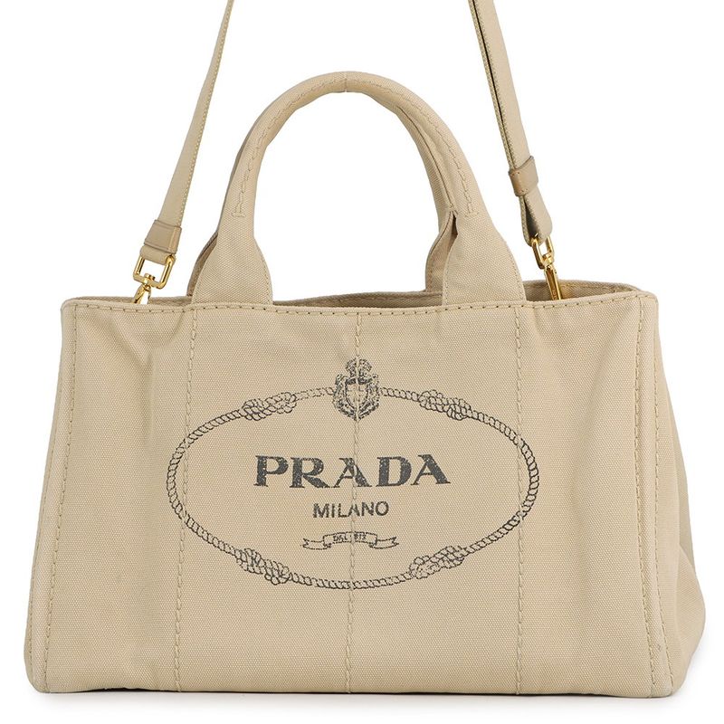 Prada Tote Canapa Canvas 2-Way