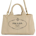 Prada Tote Canapa Canvas 2-Way