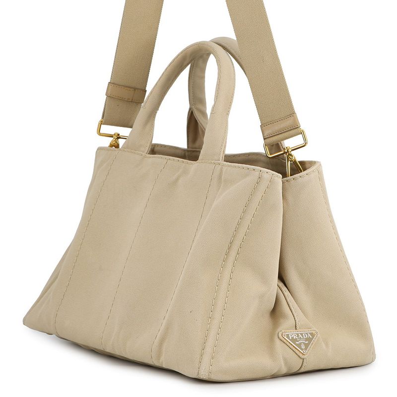 Prada Tote Canapa Canvas 2-Way