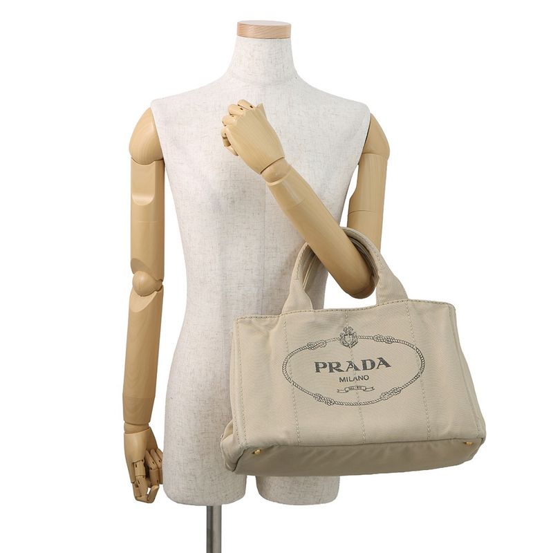 Prada Tote Canapa Canvas 2-Way
