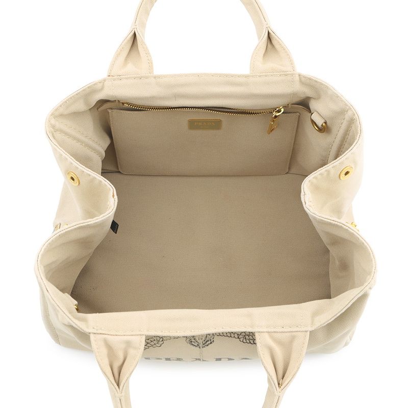 Prada Tote Canapa Canvas 2-Way