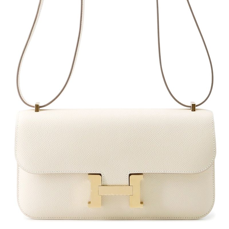 Hermes Constance Elan Miroir Cles Champagne Gold Epsom