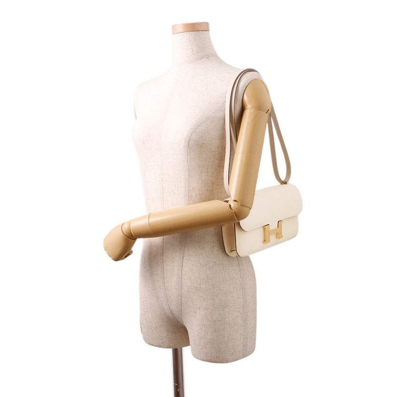 Hermes Constance Elan Miroir Cles Champagne Gold Epsom