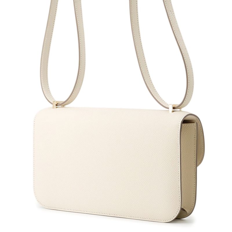 Hermes Constance Elan Miroir Cles Champagne Gold Epsom