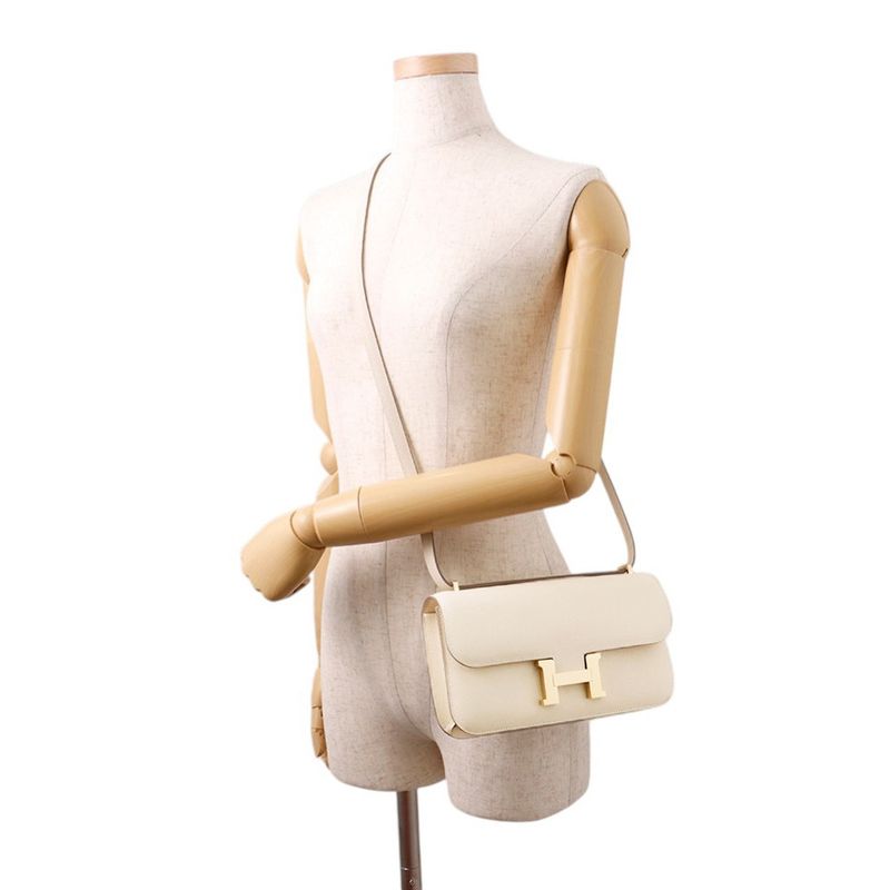 Hermes Constance Elan Miroir Cles Champagne Gold Epsom