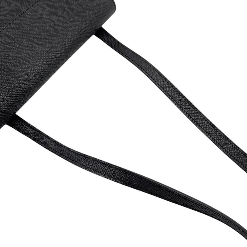 Hermes Shoulder Wallet Nap to Go Black Silver Epsom