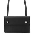 Hermes Shoulder Wallet Nap to Go Black Silver Epsom