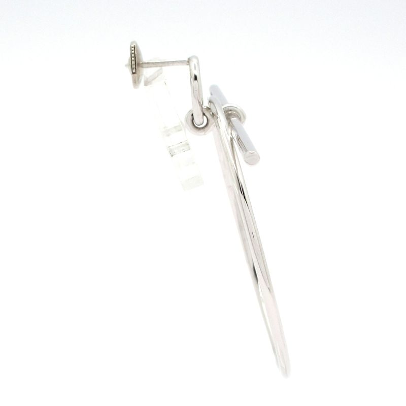 Hermes Earrings Loop MM Silver