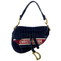 Dior Saddle Bag Dark Navy Red Ivory Dark