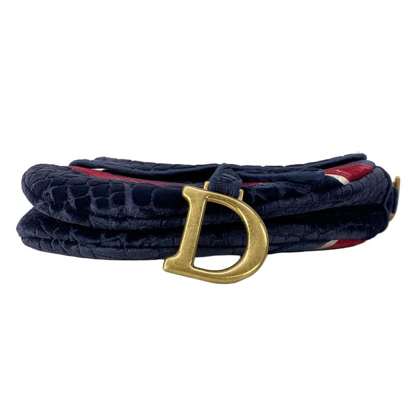 Dior Saddle Bag Dark Navy Red Ivory Dark