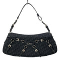 Dior Handbag Bondage Trotter Black Gray Leather
