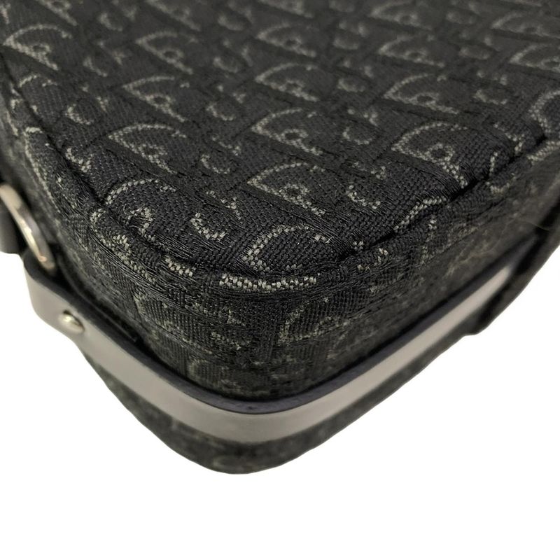 Dior Handbag Bondage Trotter Black Gray Leather