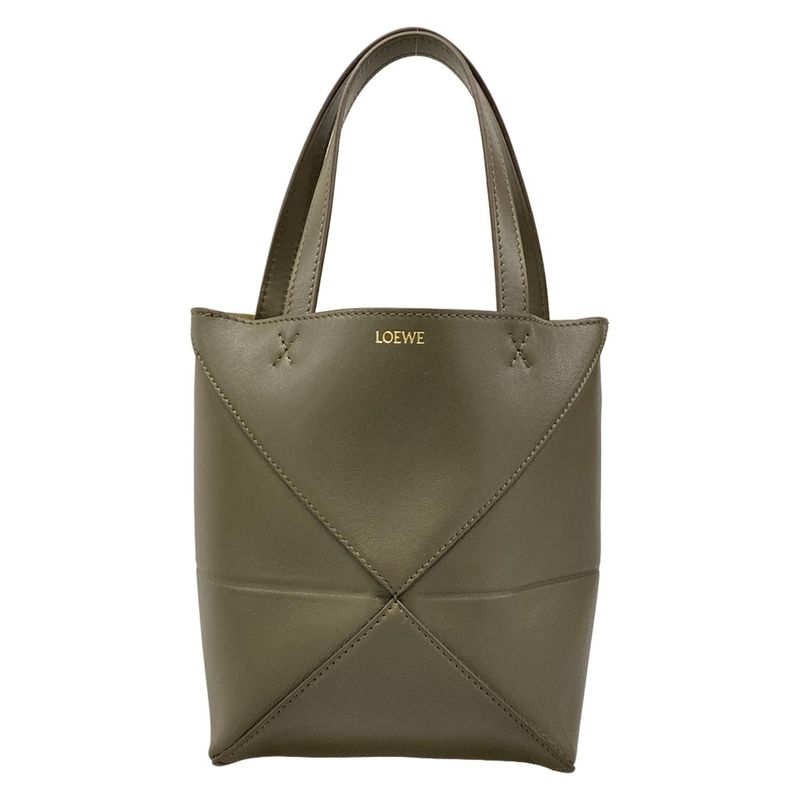 Loewe Tote Puzzle Fold Mini Khaki Folding