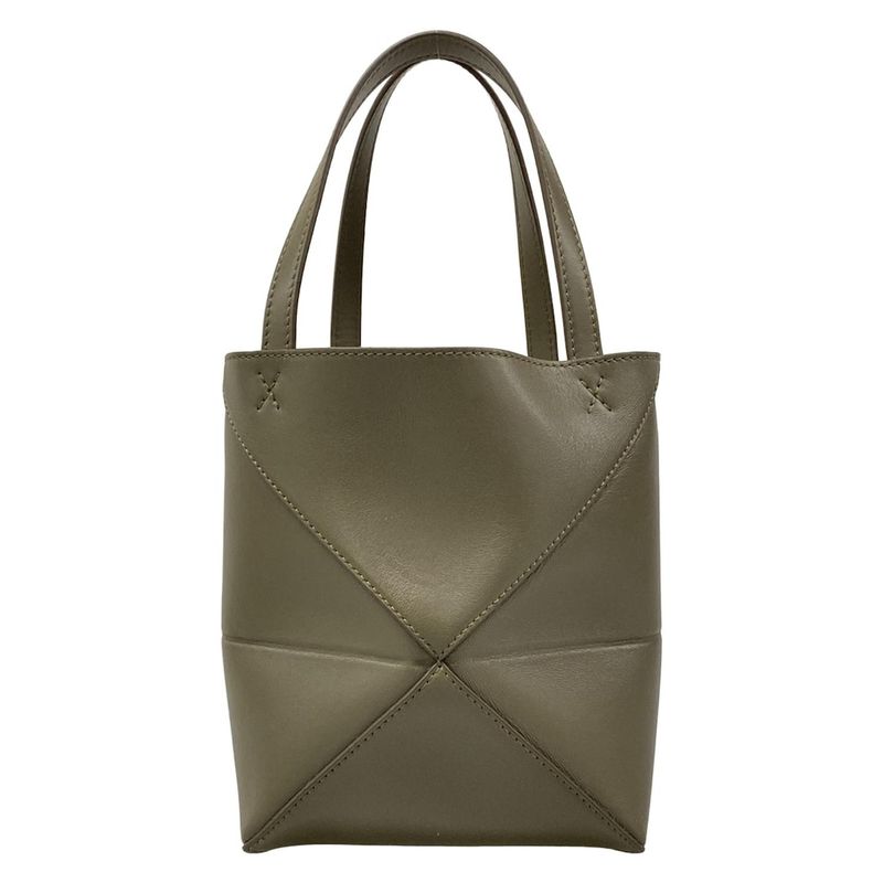 Loewe Tote Puzzle Fold Mini Khaki Folding