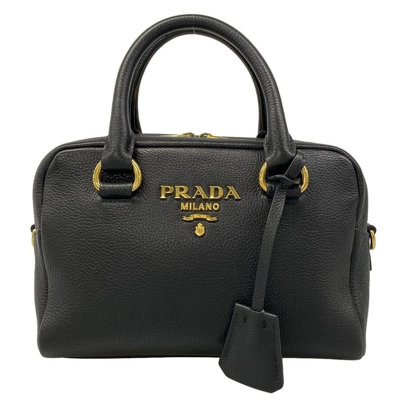 Prada Handbag Black Leather