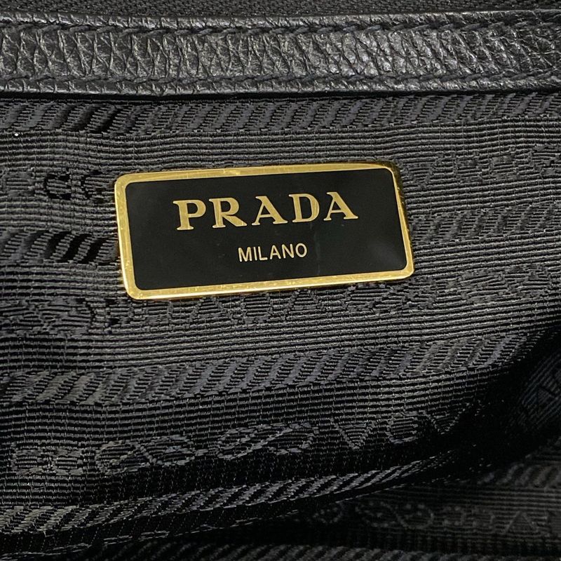Prada Handbag Black Leather