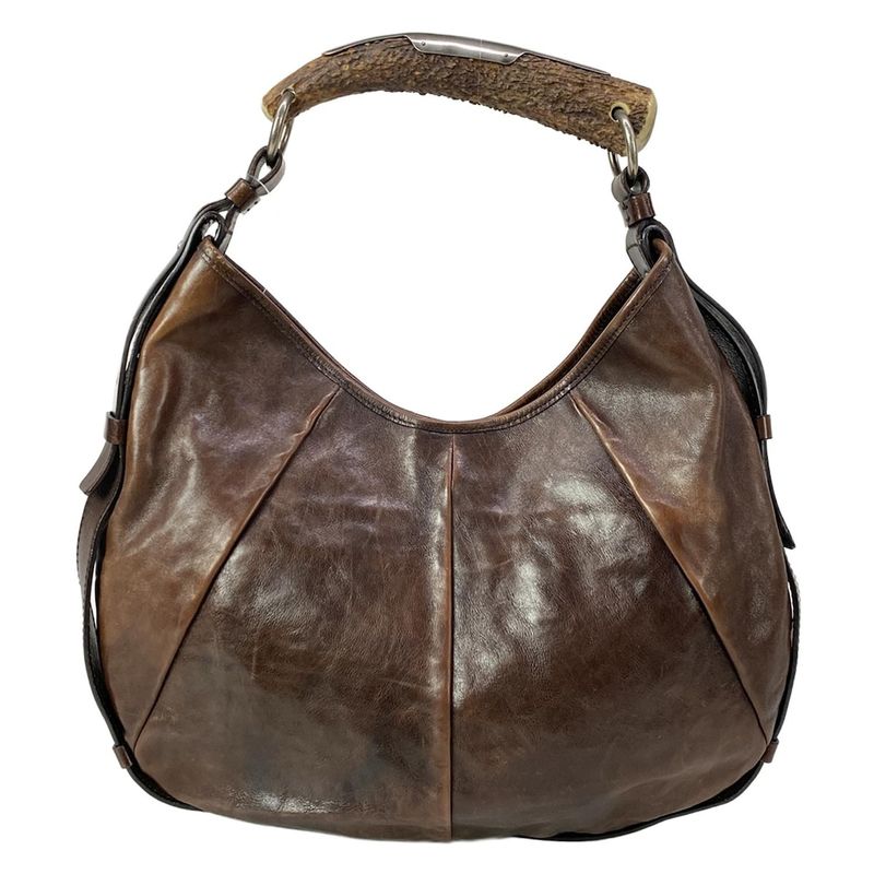 Saint Laurent Rive Gauche Shoulder Bag Dark Brown