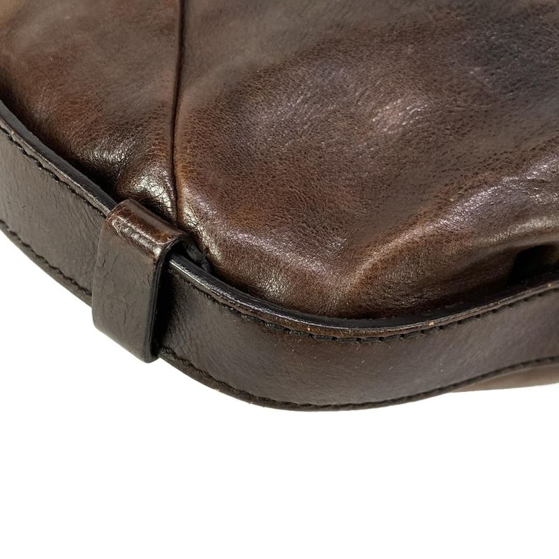 Saint Laurent Rive Gauche Shoulder Bag Dark Brown