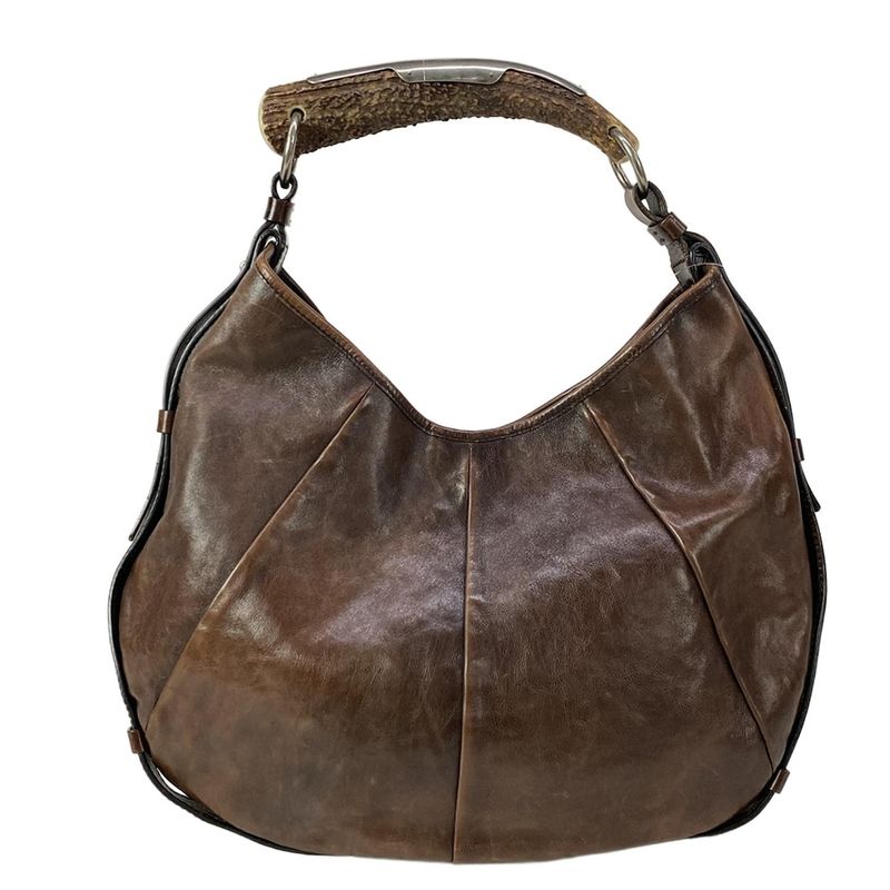 Saint Laurent Rive Gauche Shoulder Bag Dark Brown